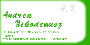 andrea nikodemusz business card